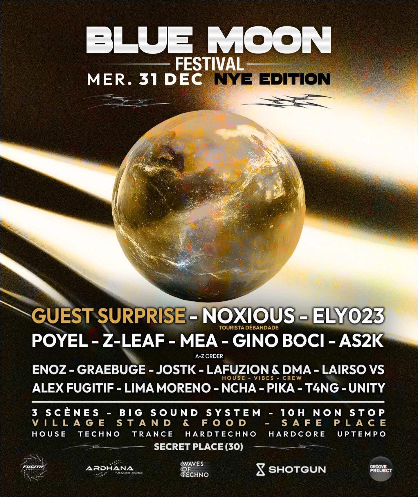 ELECTRO STATION - BLUE MOON FESTIVAL NYE EDITION le 31/12 - ITW + DJ SET POYEL